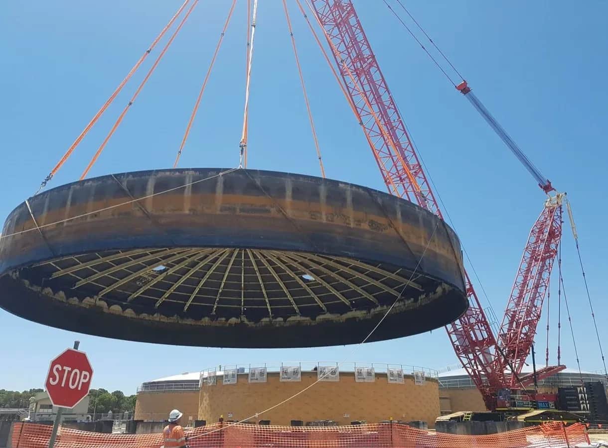 Bolivar WWTP Crane Lift