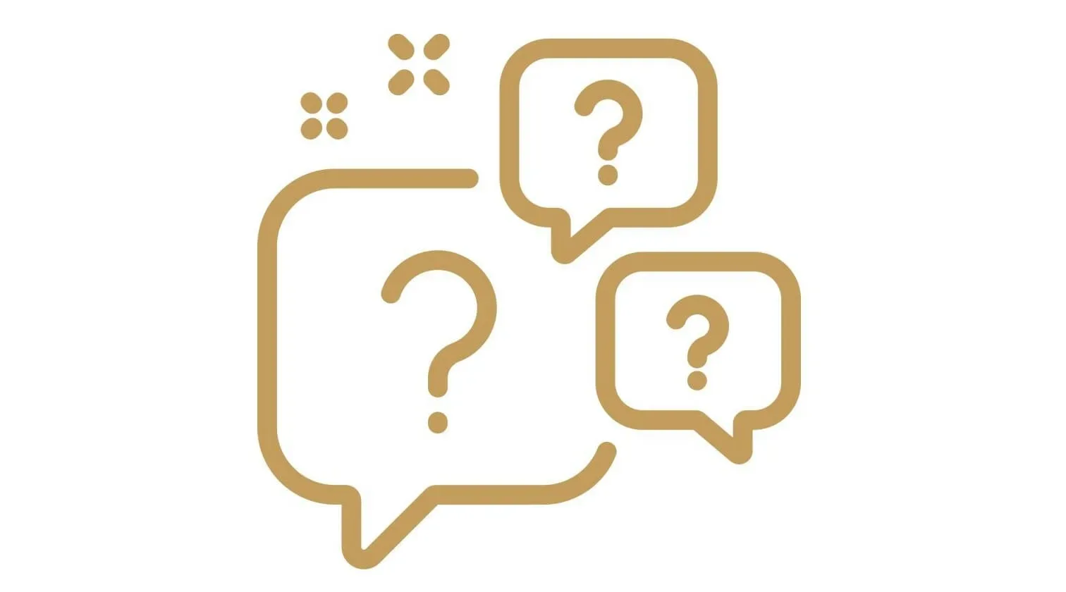 question marks in speech bubbles