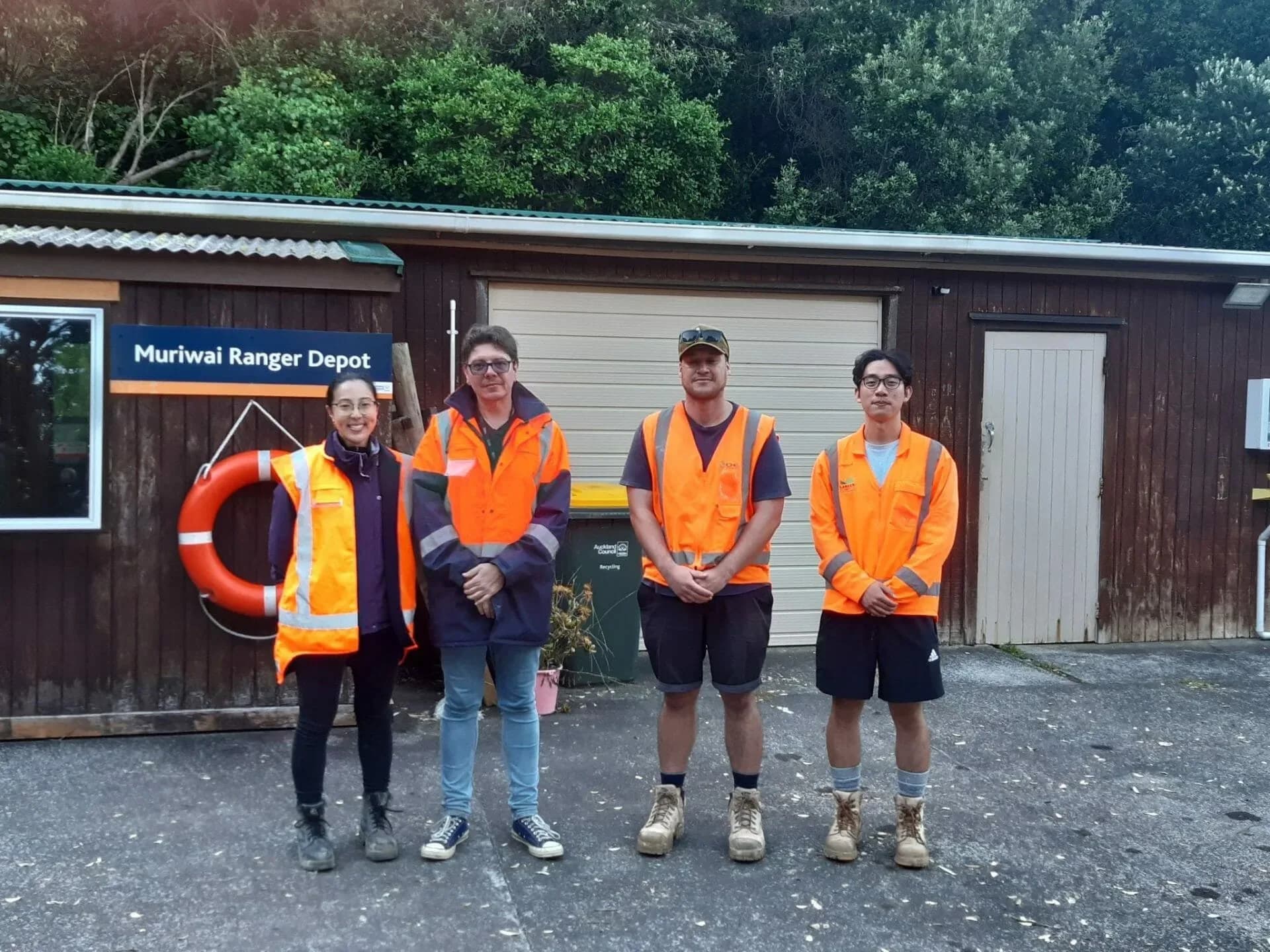 LDE geotech engineers and Auckland Council wearing reflective vests