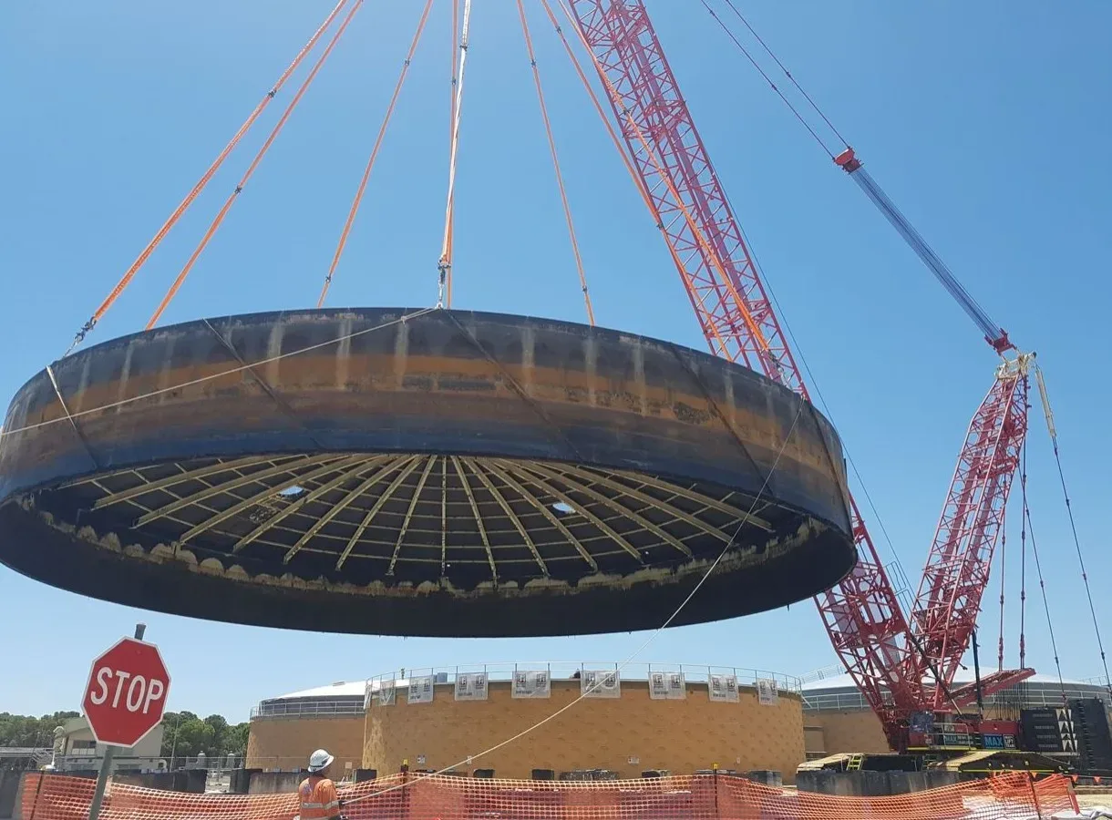 Bolivar WWTP Crane Lift