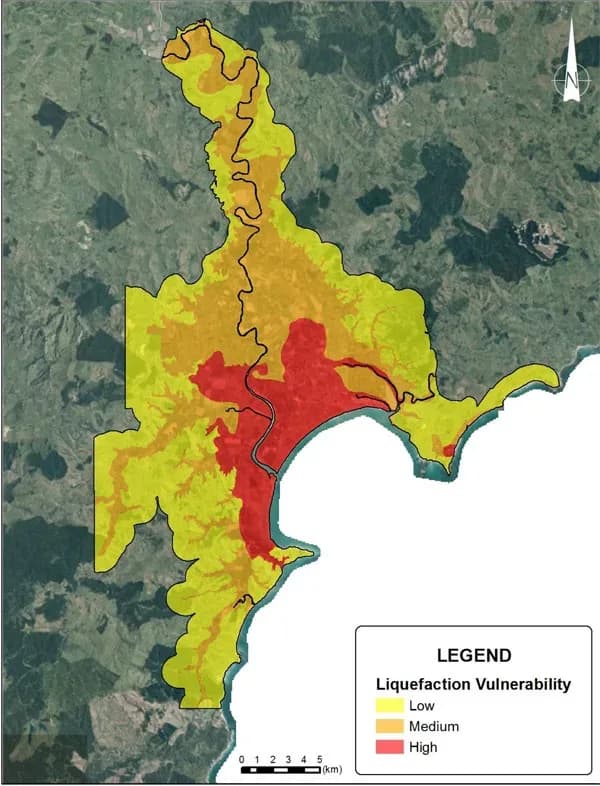 Gisborne Liquefaction Map