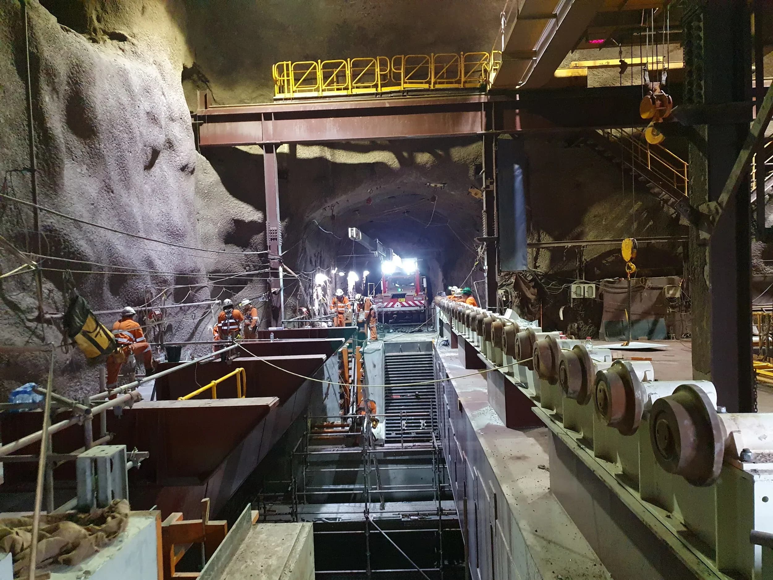 Olympic Dam Underground 64L Dump Station Rail Beams Replacement