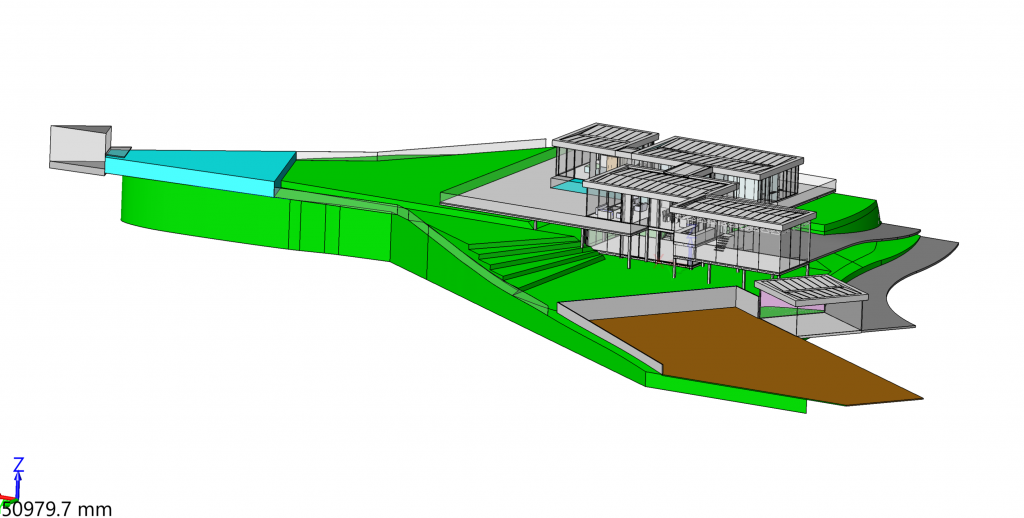 design drawing of house on site
