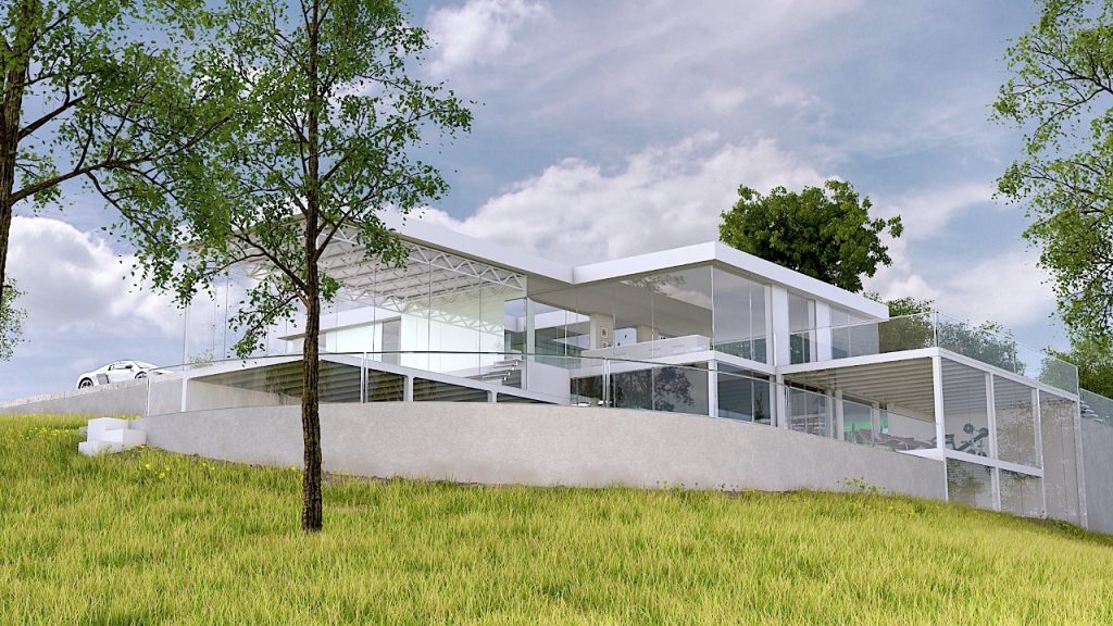 Artists impression of glass house