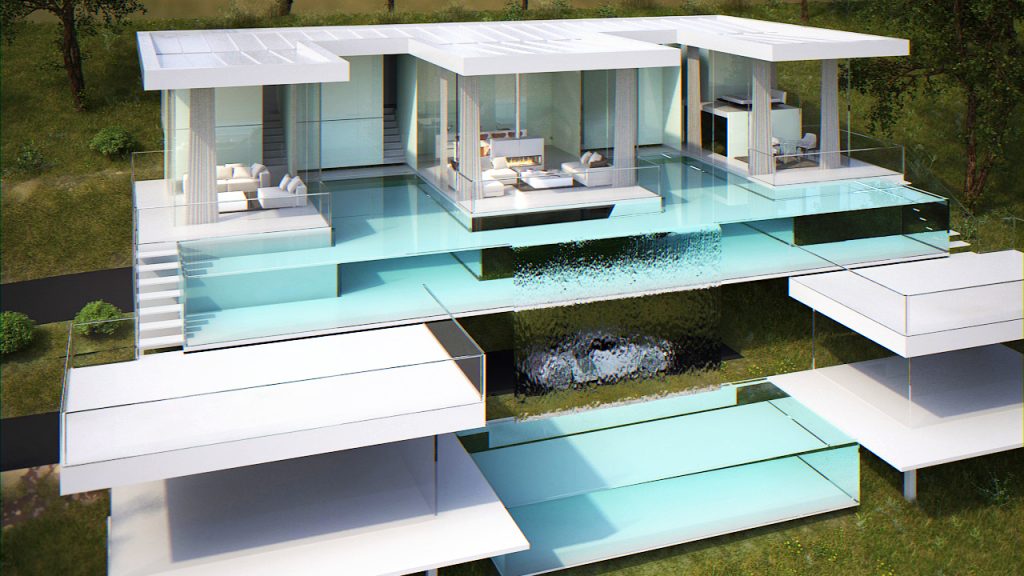 Artists impression of glass house