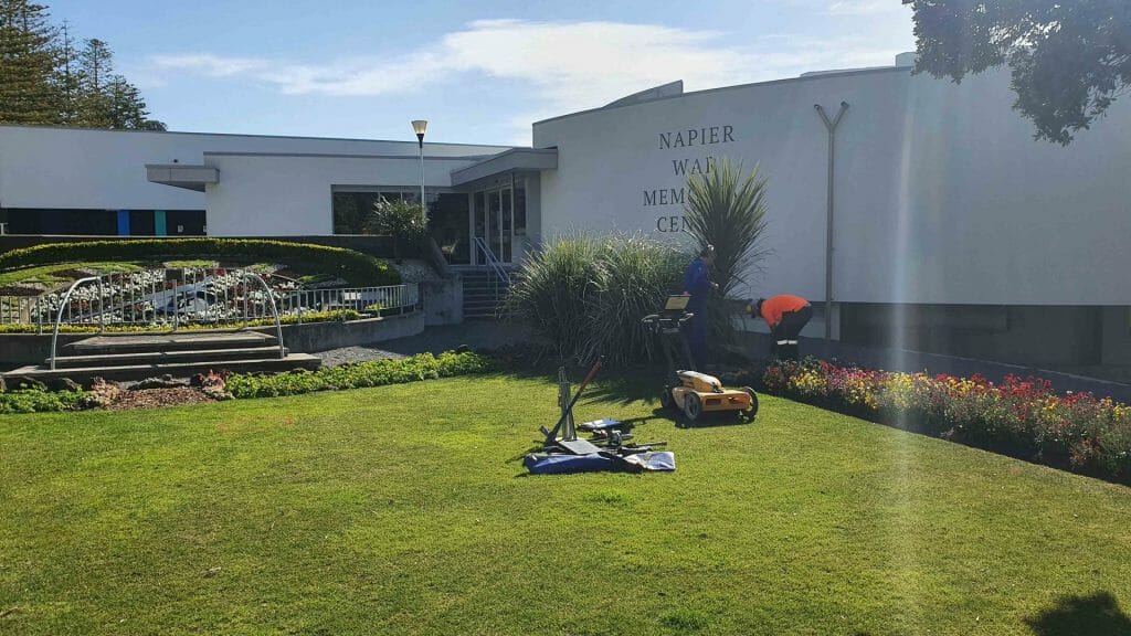 A lawn at Napier War Memorial Centre