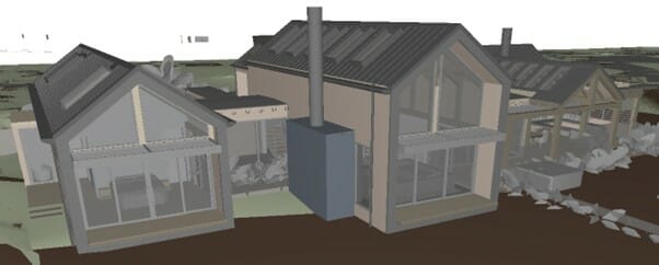 structural engineering model of residential house